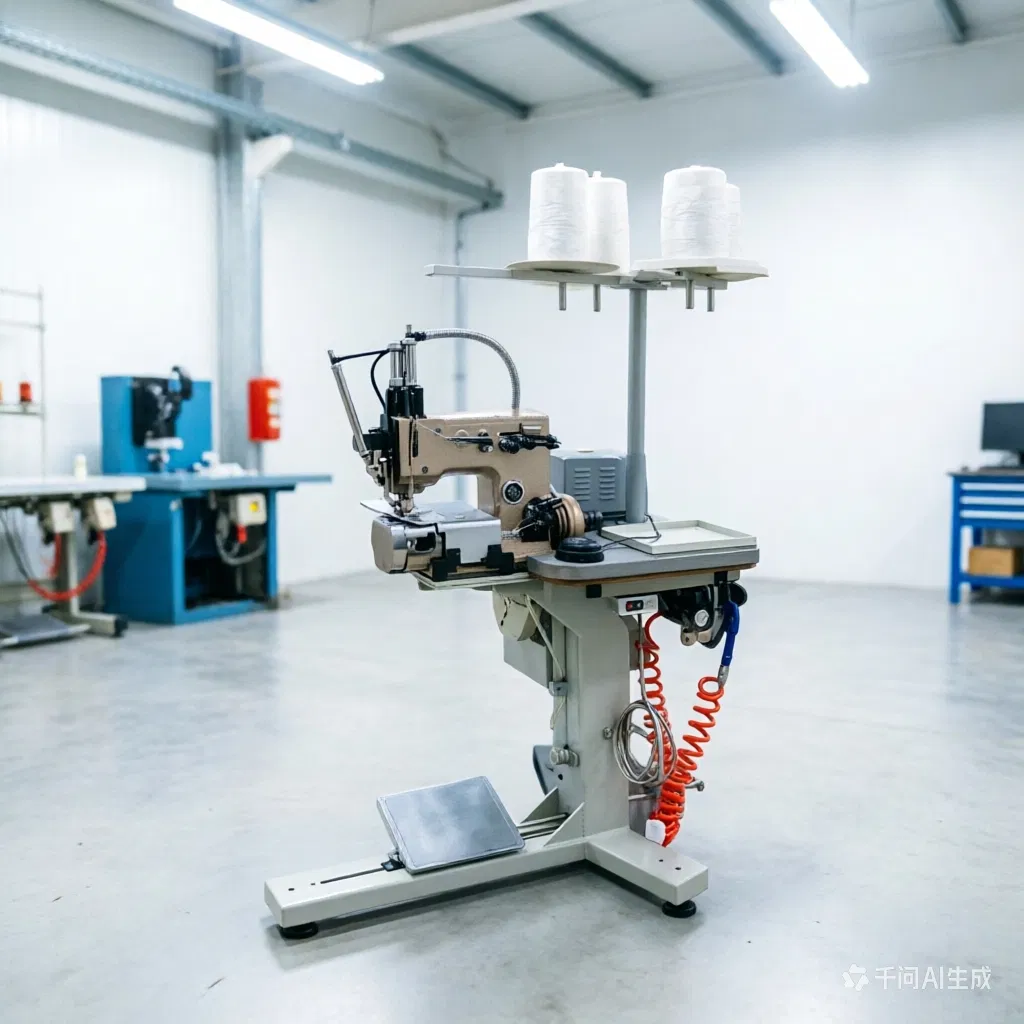 Máquina de colagem de corrente de agulha dupla