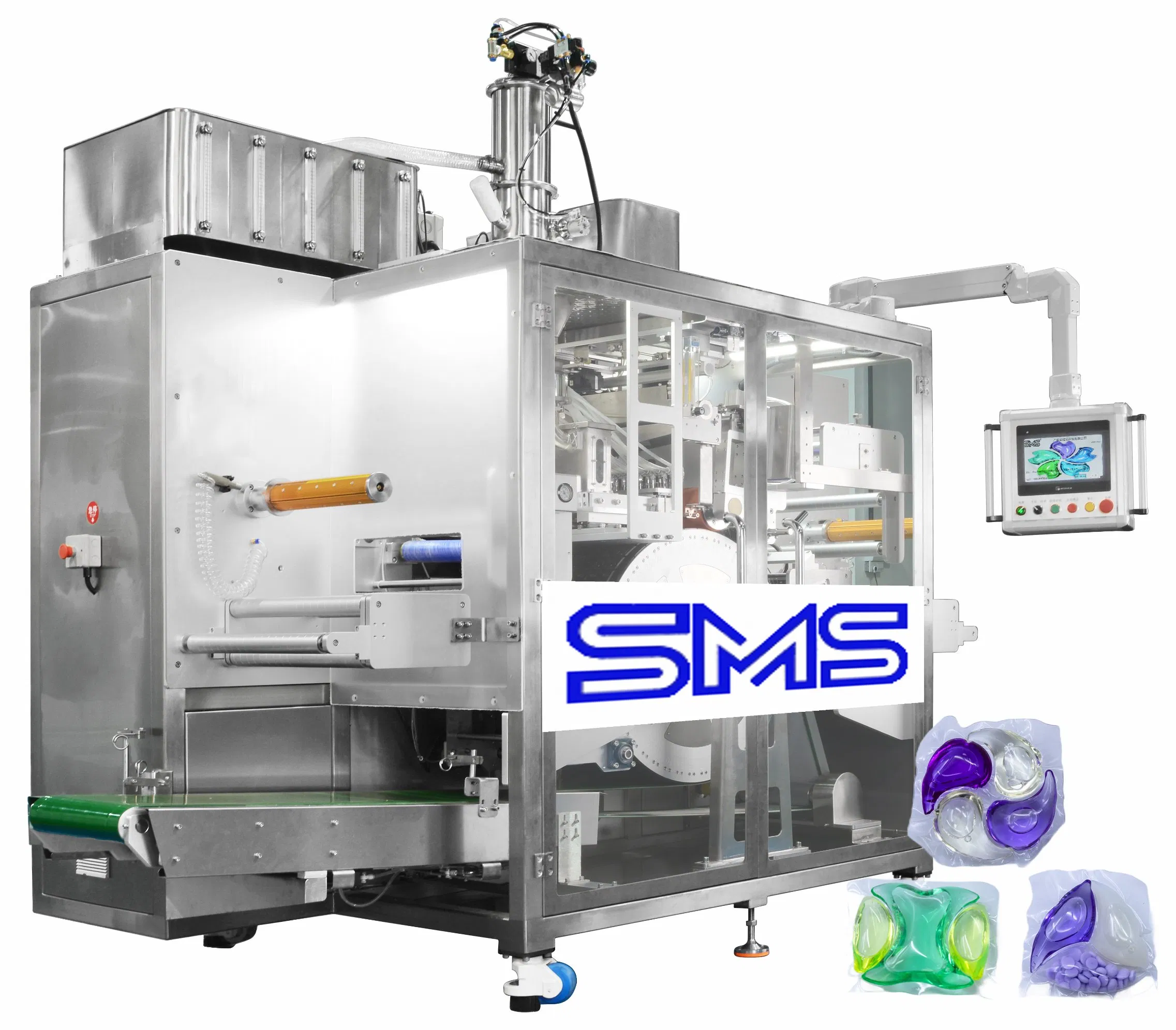 Máquina de Embalagem de Cápsulas de Detergente Automático Sinmens Tudo em Um Filme PVA Embalagem Solúvel em Água Cápsulas de Detergente