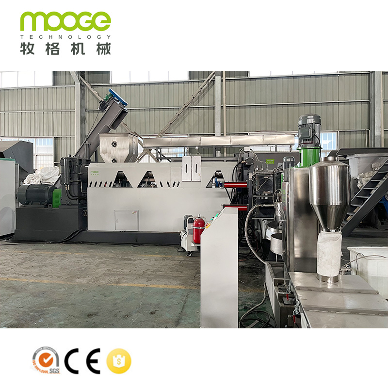 Máquina de Granulação e Pelotização de Extrusora de Reciclagem de Flocos de Garrafa Plástica HDPE PP LDPE de Dupla e Única Etapa e Saco de Filme Woven