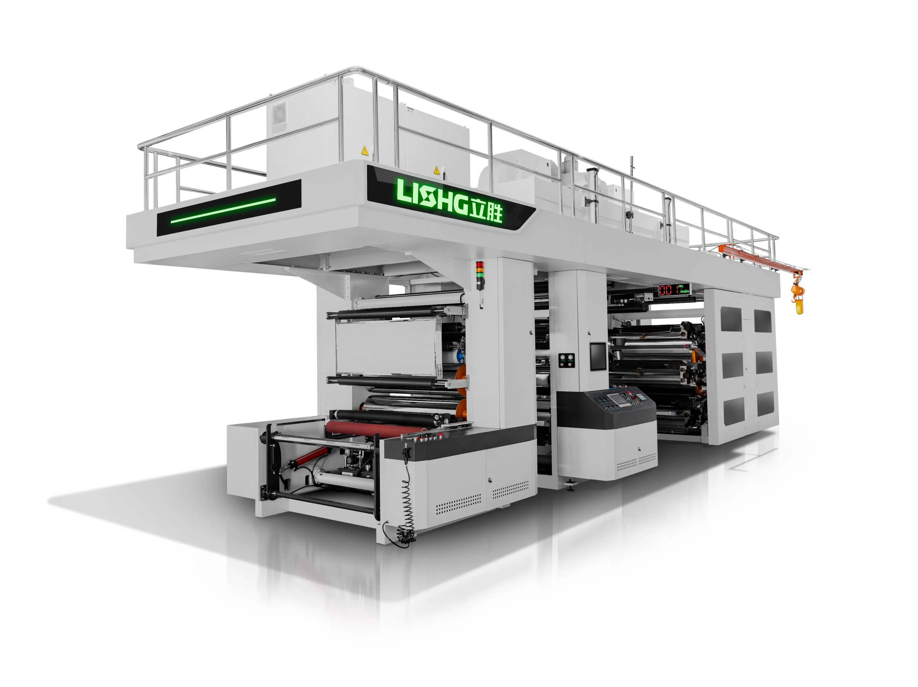 Lisheng 6 Cores Caixa de Papel Alta Qualidade Alta Velocidade Rolos Ci Flexo Máquina de Impressão de Copos de Papel Plástico Rotogravura Não Tecido Offset