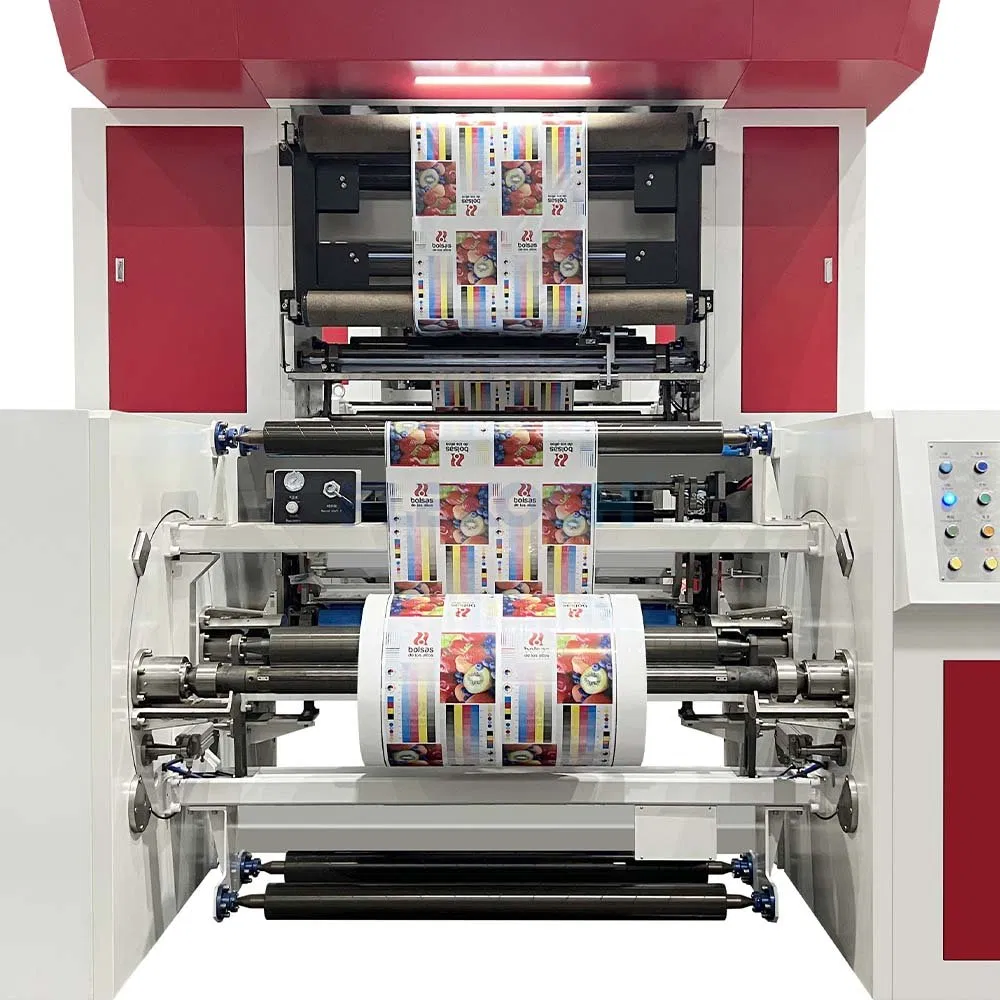 Máquina de Impressão Flexográfica para Copos de Papel, Filme Plástico, Sacolas de Nylon, PE e Não Tecido 8 Cor