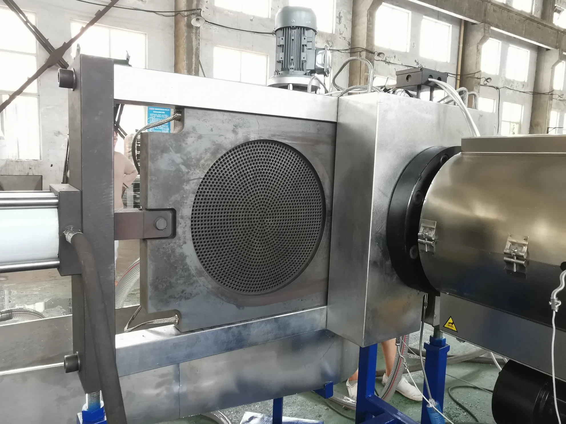 Máquina de Granulação Plástica de Estágio Duplo Simples para Linha de Pelotização de Plástico PP PE PVC