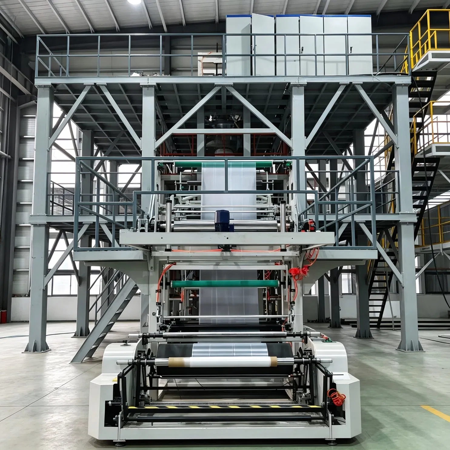 Hwyaa ABC 3 Camada Máquina de Sopro de Filme de Co-Extrusão Anti Gotejamento Anti-UV Filme de PE para Estufa Agrícola Linha de Extrusão