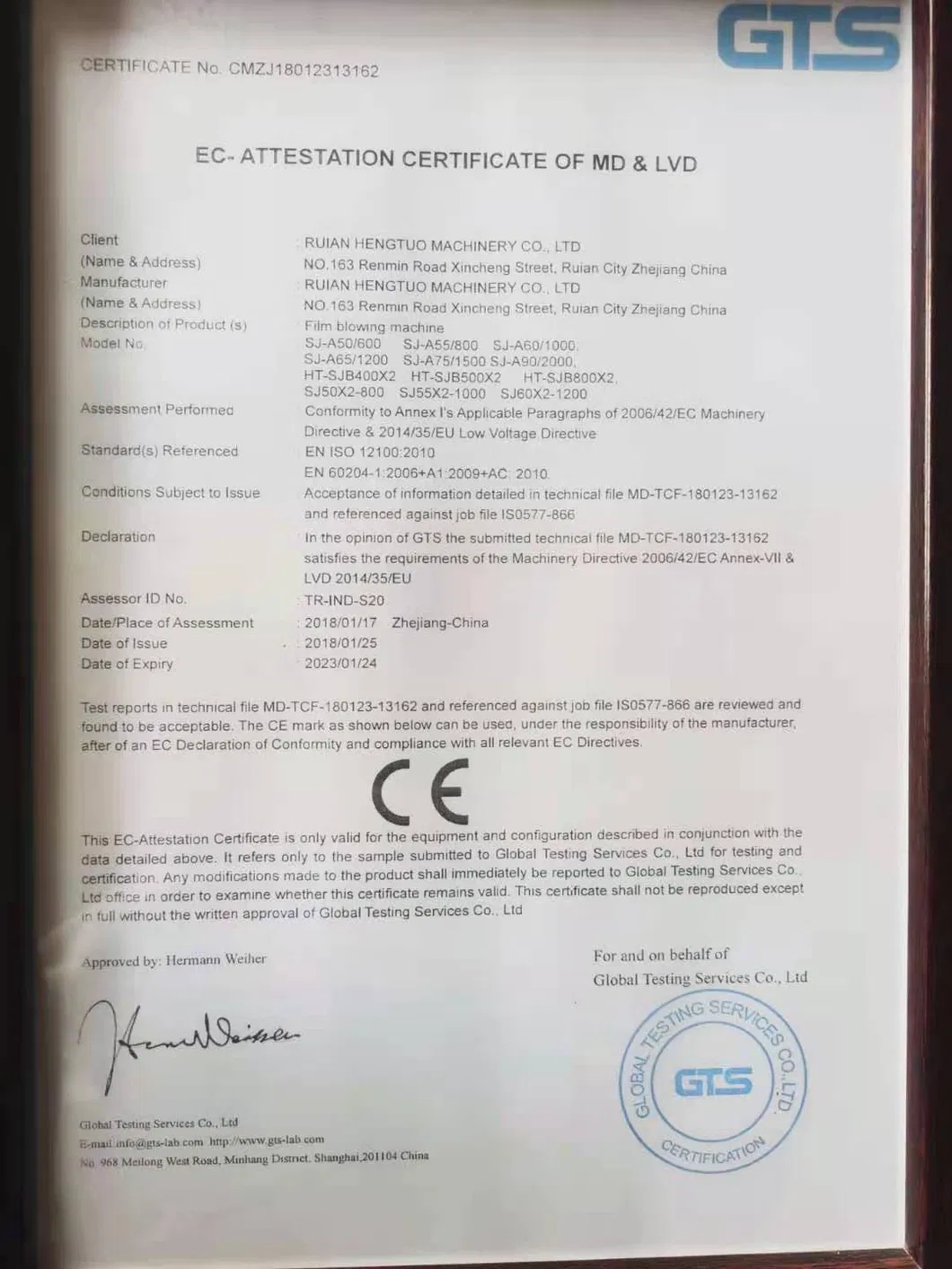 Certificado de Conformidade