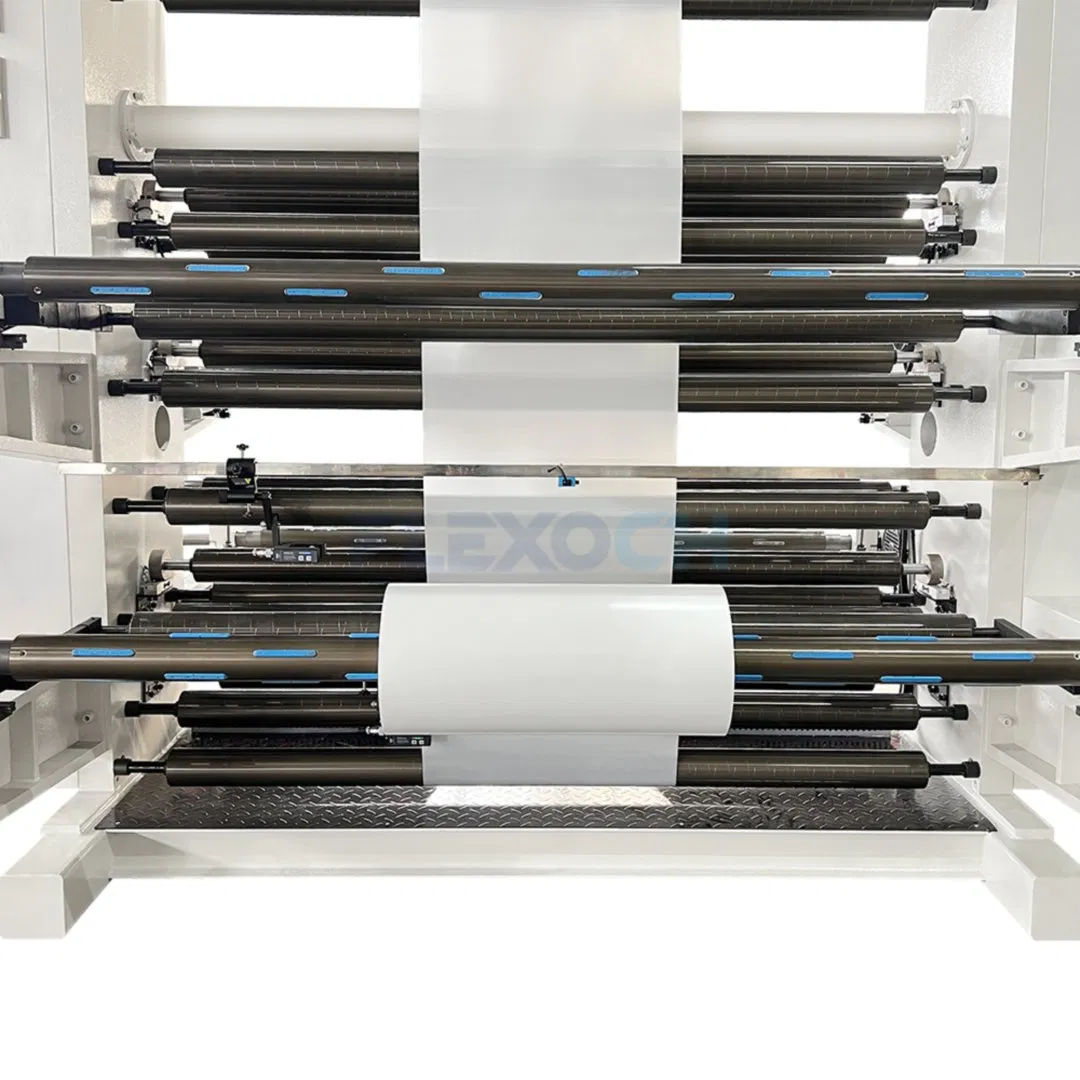 Máquina de Impressão Flexográfica Tipo Pilha de Filme PE/BOPP LDPE para Sacos Plásticos Automáticos 8 Cor