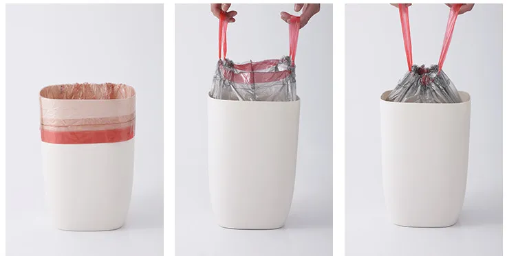 String saco de lixo detalhe