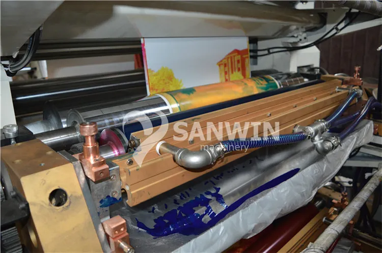 Máquina de Impressão Flexográfica de Tambor Central para Impressão em Filme Plástico, Sacola de Papel, Copo de Papel