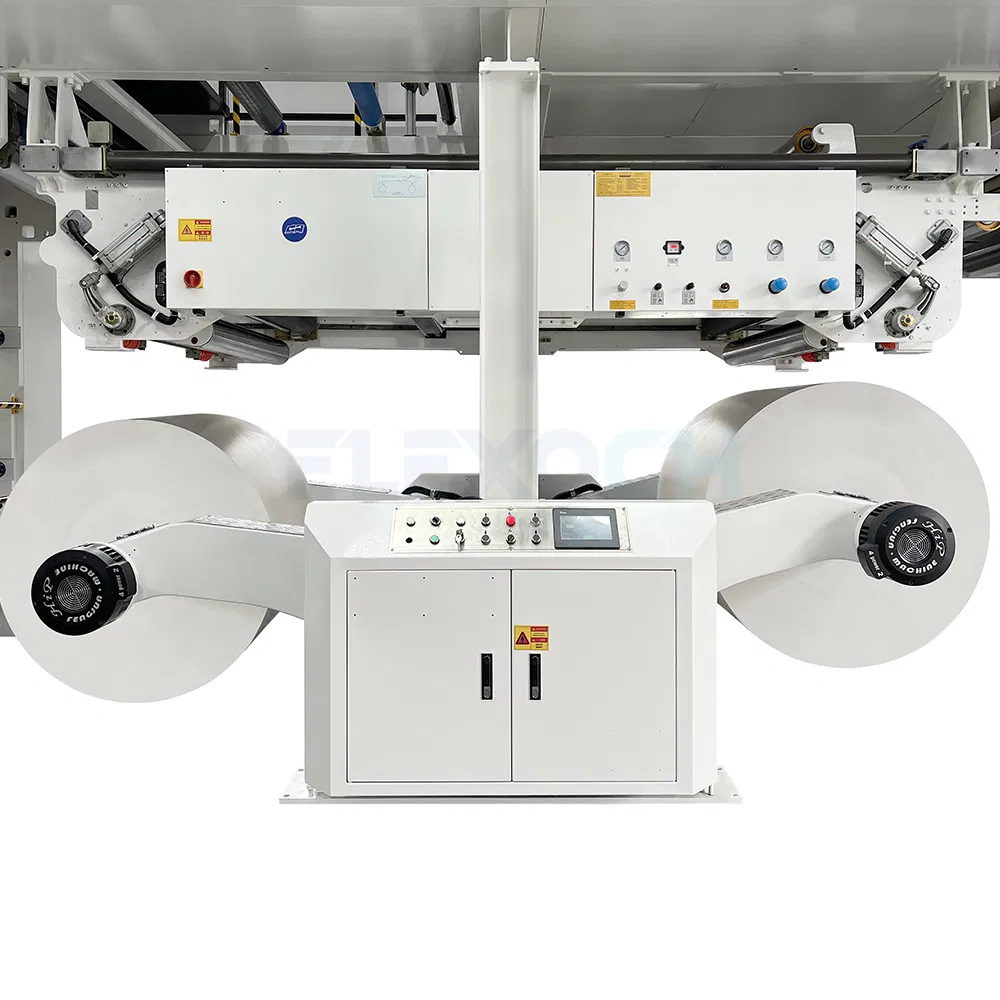 4 6 Máquina de Impressão Flexográfica Sem Eixo para Sacos de Papel Kraft, Copos de Papel e Não Tecido