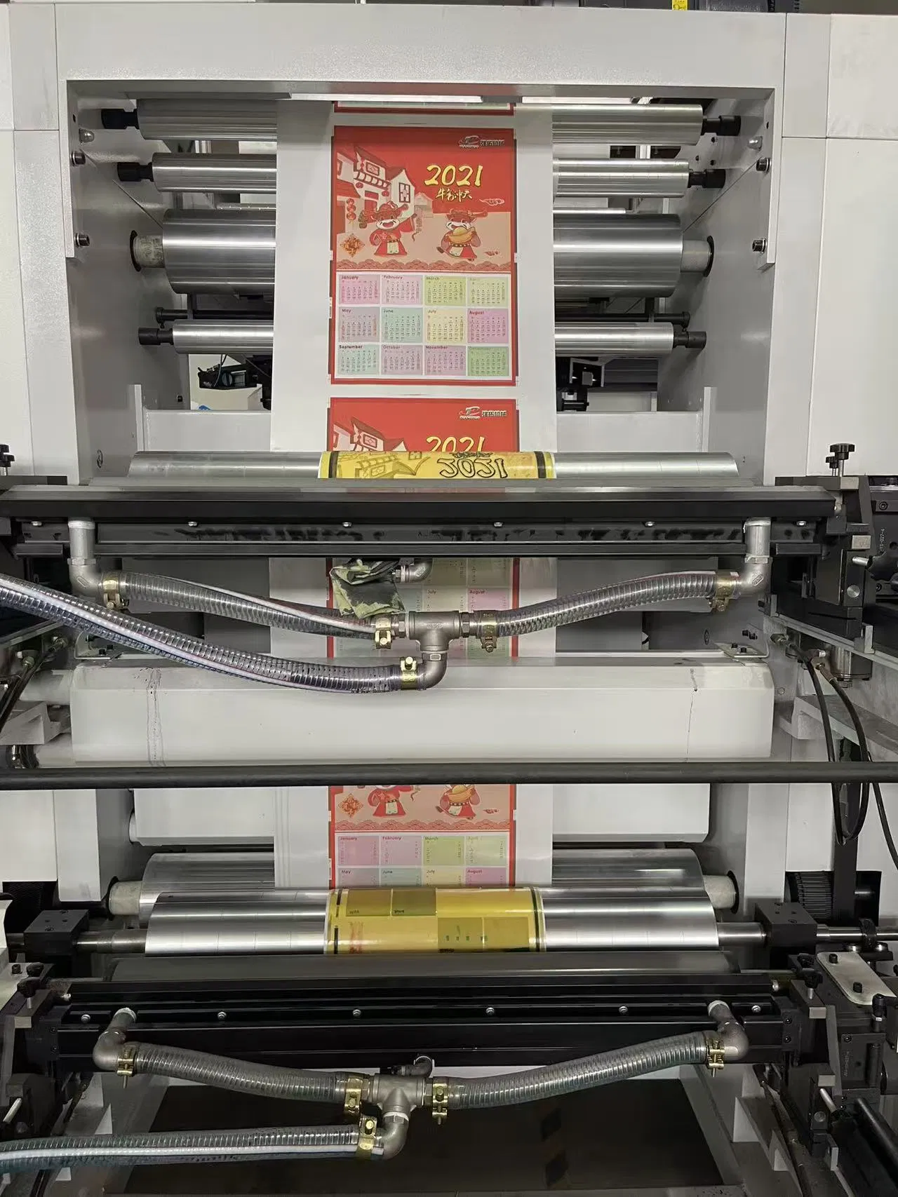 4-Color Máquina de Impressão Flexográfica Tipo Empilhado 10-100m/Min, Baixa Perda e Alto Desenvolvimento de Cor para Filme