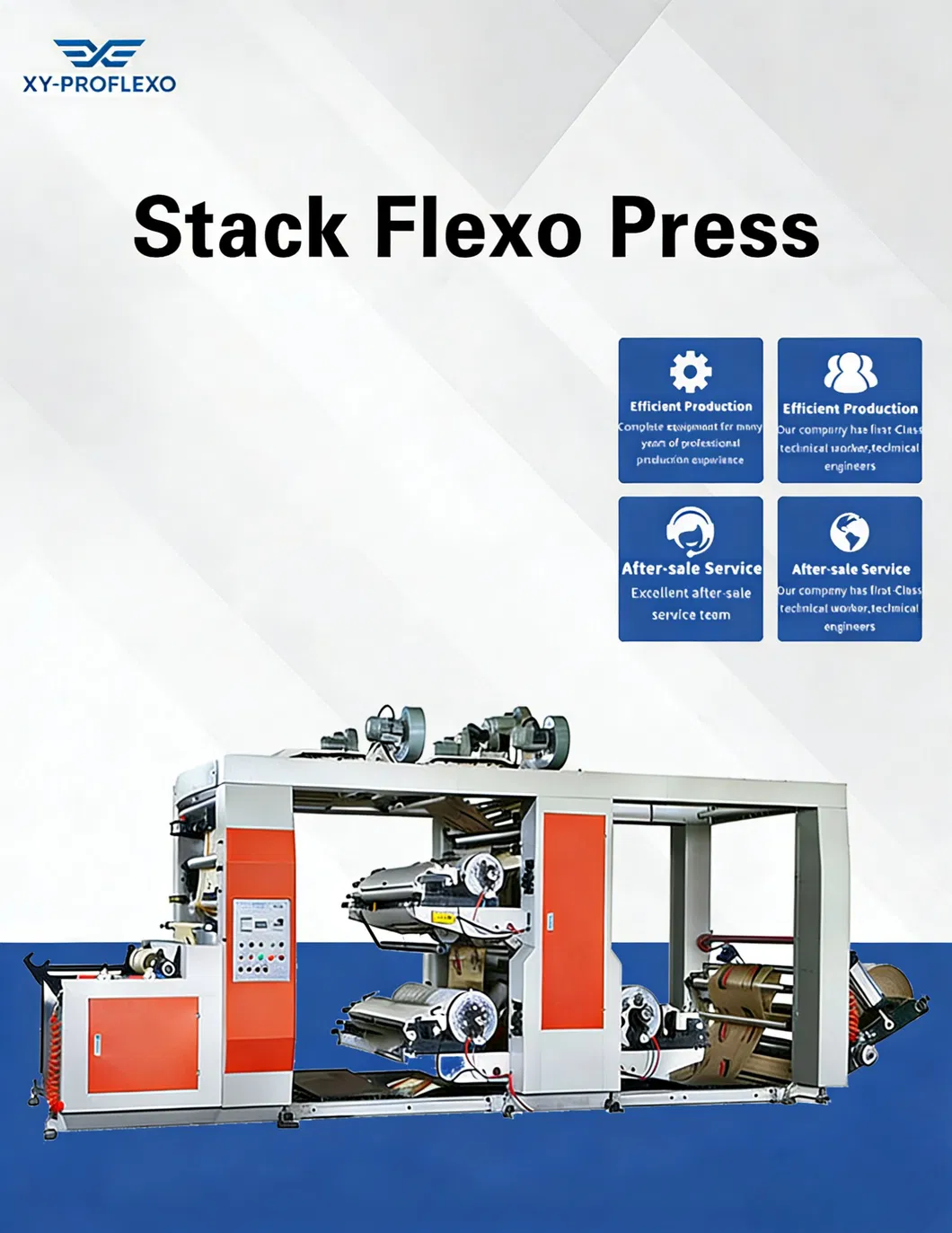 Máquina de Impressão Flexográfica Tipo Estável para Filme de PE e Tecido Woven