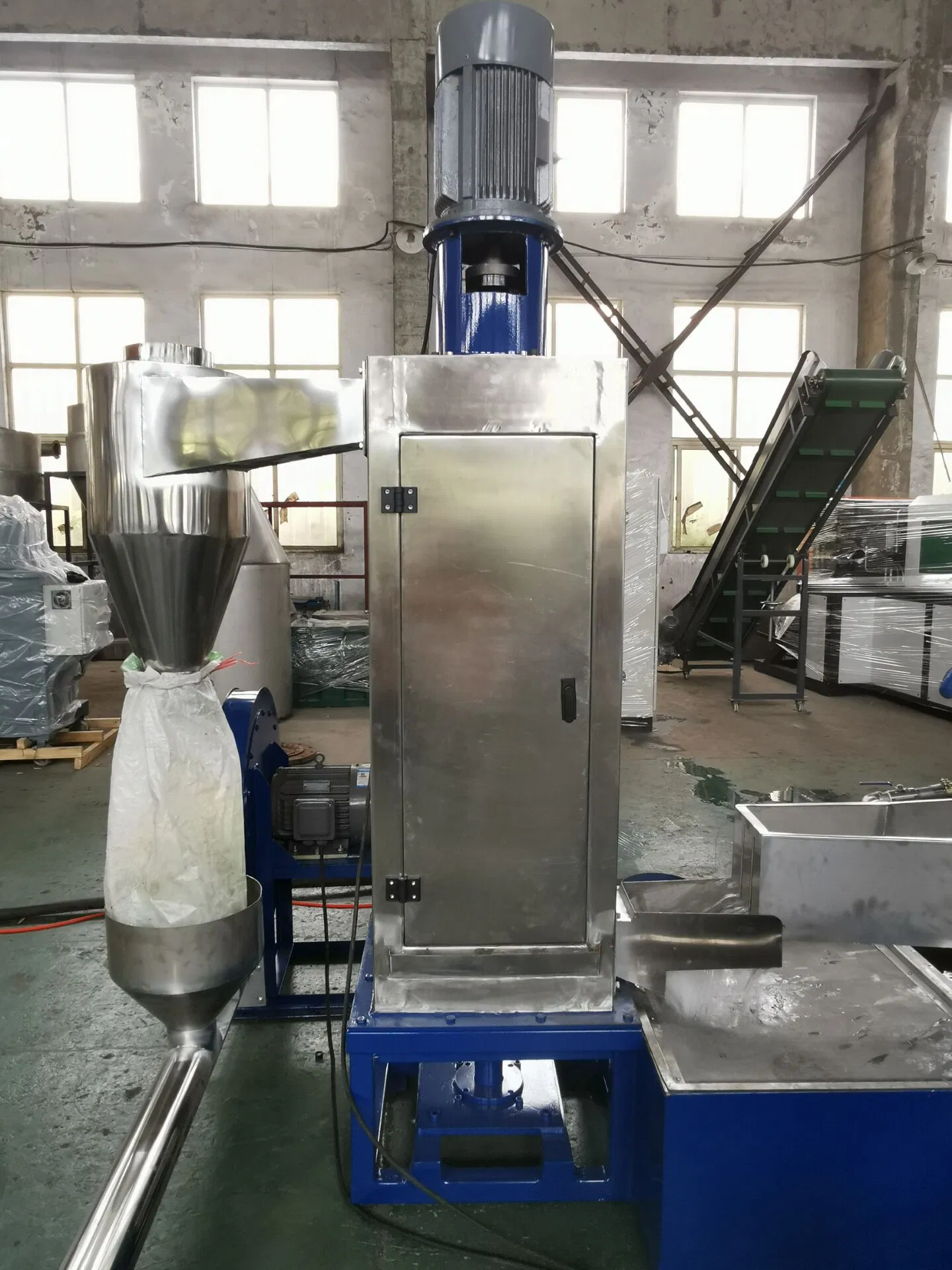 Máquina de Granulação Plástica de Estágio Duplo Simples para Linha de Pelotização de Plástico PP PE PVC