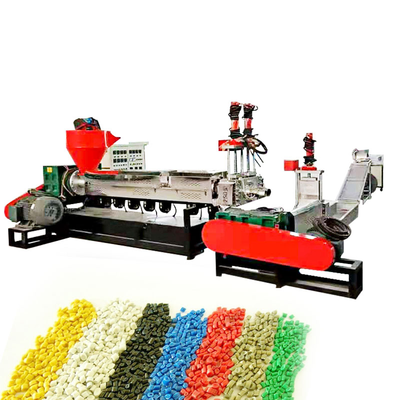Granulador de Filme de Polietileno com Resfriamento de Água em Duas Etapas para HDPE LDPE/PE/PP Reciclagem de Filme de Plástico Saco de Lixo Máquina de Pelotização de Filme Plástico