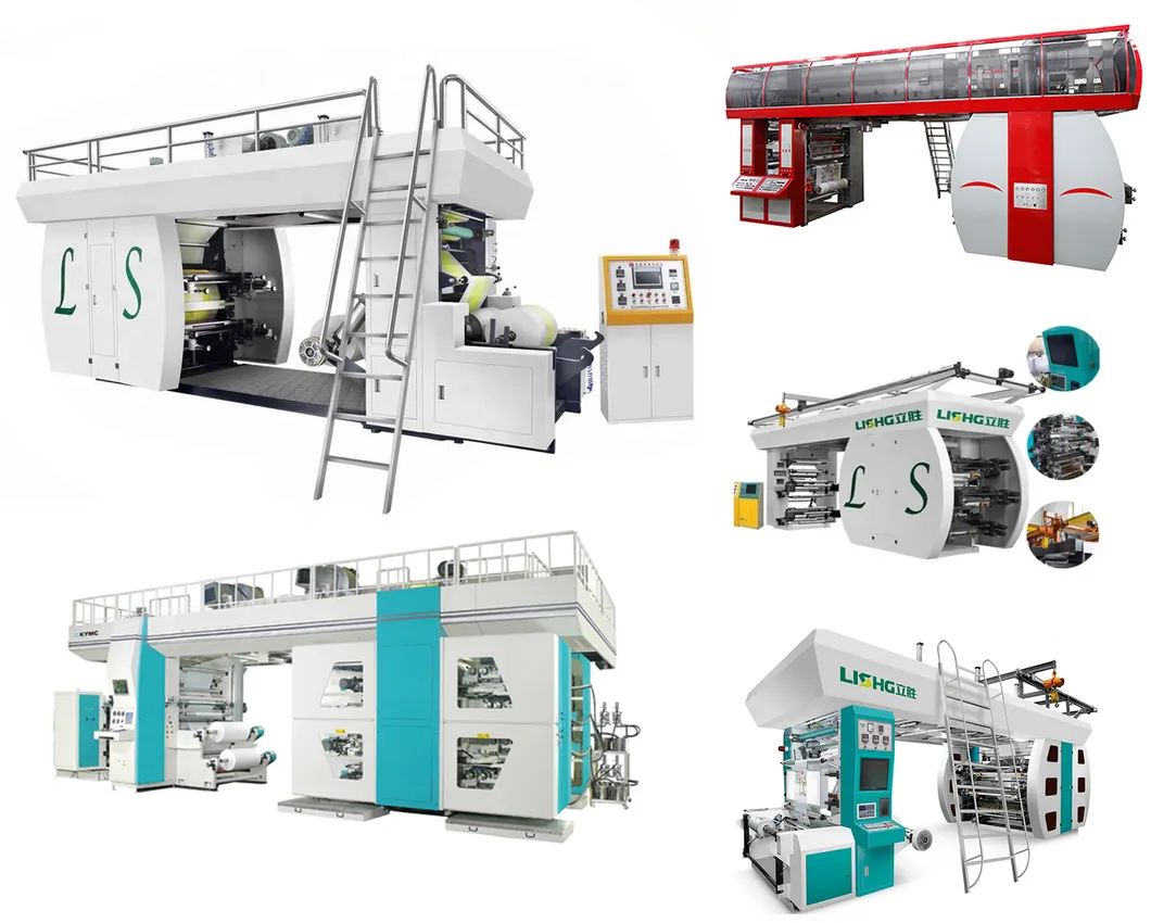 Máquina de Impressão Flexográfica de Tambor Central Multicolorido para Sacola de Papel