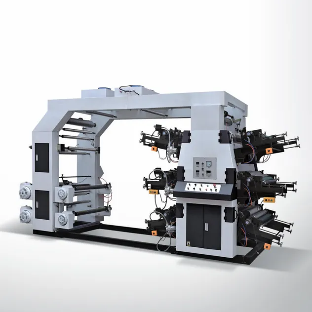 Máquina de impressão flexográfica empilhada de velocidade média