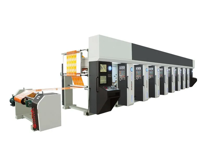 Máquina de Impressão Rotogravura de Filme Pet Colorido de Alta Velocidade 8 Nova para Embalagens Alimentícias Embalagens Flexíveis