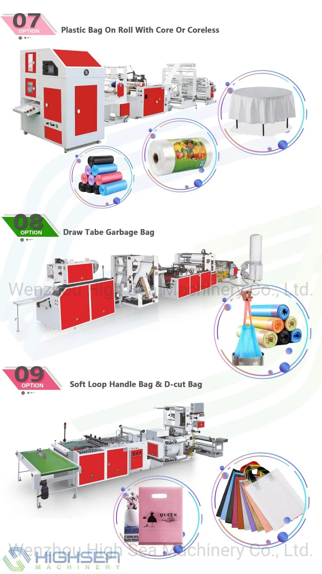Máquina de Fazer Sacolas de Compras Tipo Camiseta de Plástico Biodegradável em Filme de Sopro de Amido de Milho HDPE LDPE para Embalagem em Supermercados