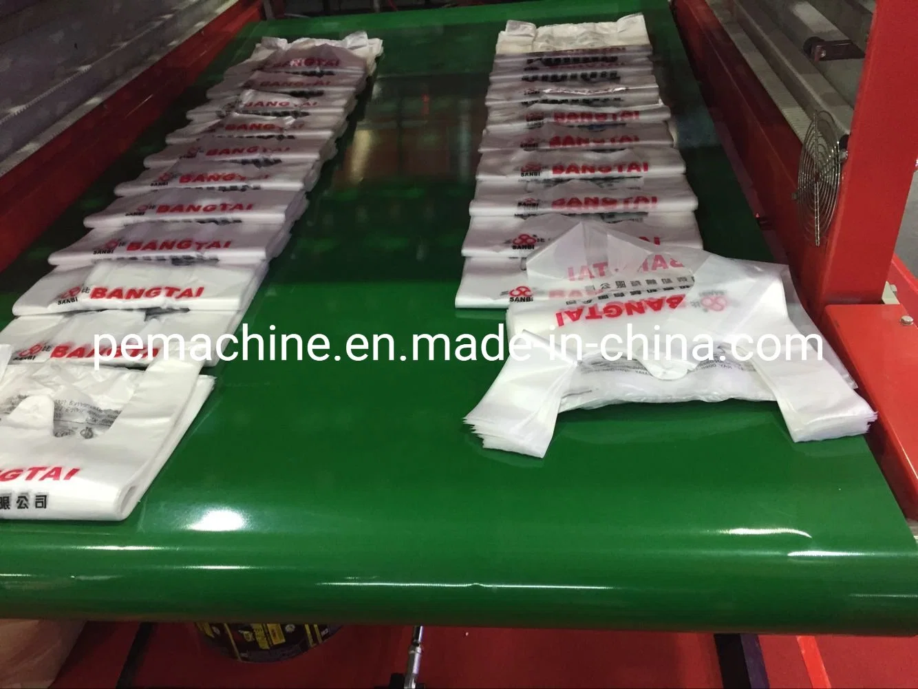 Máquina de Fazer Sacolas de Compras de Plástico Biodegradável para Camisetas em Alta Velocidade e Totalmente Automática