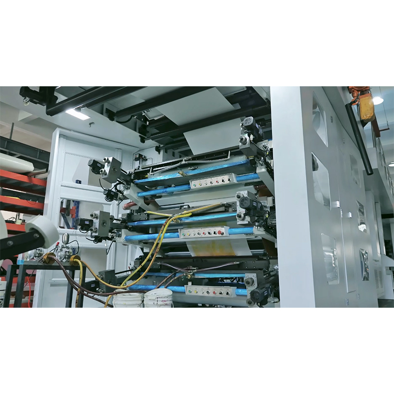 6 Máquina de Impressão de Sacos Plásticos em Papel Flexográfica de Tambor Central Rotogravura Offset de Alta Velocidade Cores