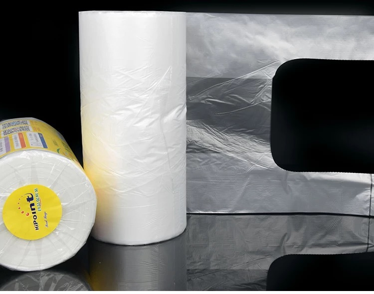 Máquina de Fazer Sacolas de Compras Tipo Camiseta de Plástico Biodegradável em Filme de Sopro de Amido de Milho HDPE LDPE para Embalagem em Supermercados