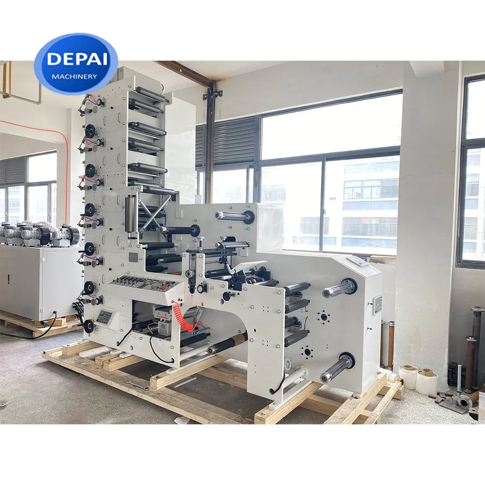 320mm 6 Máquina de Impressão Flexográfica Tipo Etiqueta Empilhada de Cores para Folha de Alumínio
