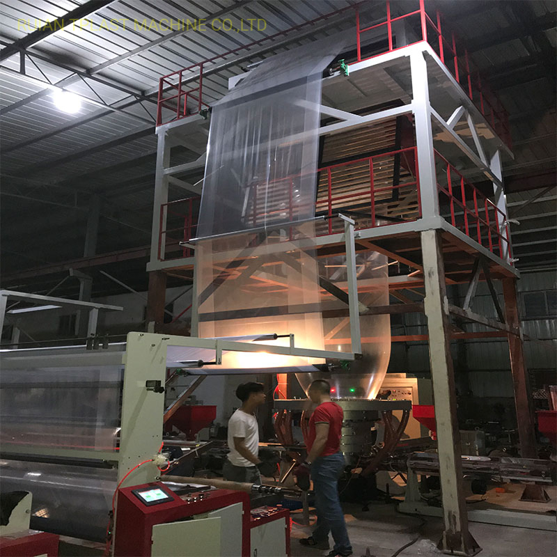 Máquina de Sopro de Filme de Milho Biodegradável de PE Reciclado de Alta Velocidade com Três Camadas para Embalagem Plástica em Agricultura de Estufa