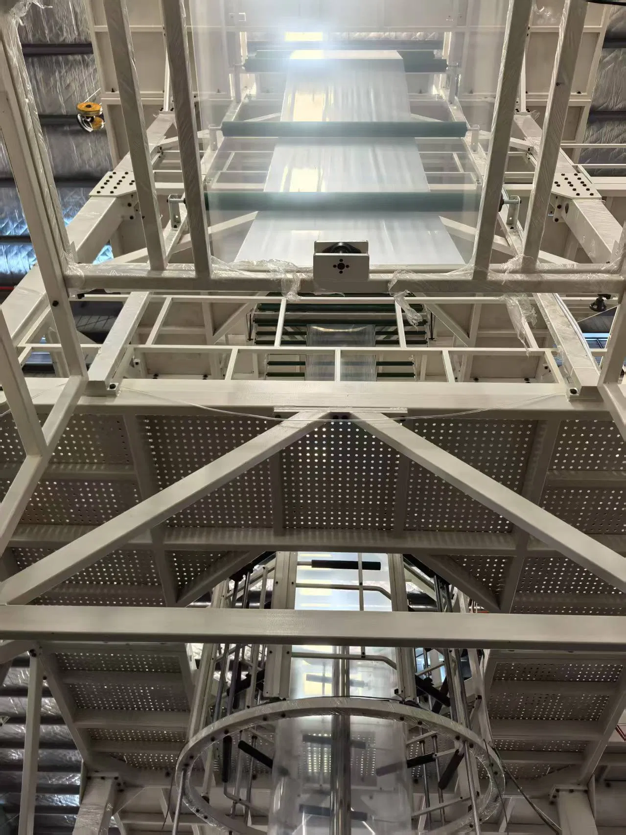 Máquina de Sopro de Filme Multicamadas de HDPE LDPE LLDPE PE Auto Alta Velocidade ABC 3 para Produção de Filme de Embalagem Alimentar