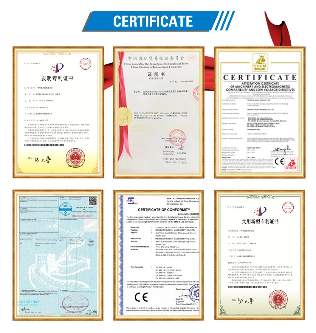 Certificações da Máquina