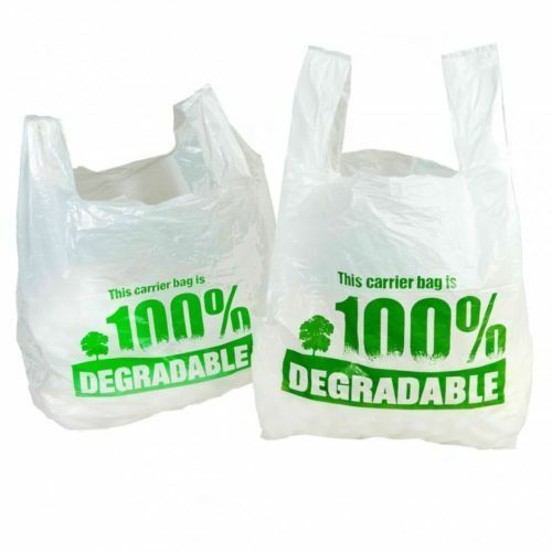 Máquina de Fabricação de Sacolas de Compras Biodegradáveis de Plástico em Duas Linhas de Alta Velocidade, T-Shirt, Papel / Não Tecido, Polietileno PE, LDPE, HDPE