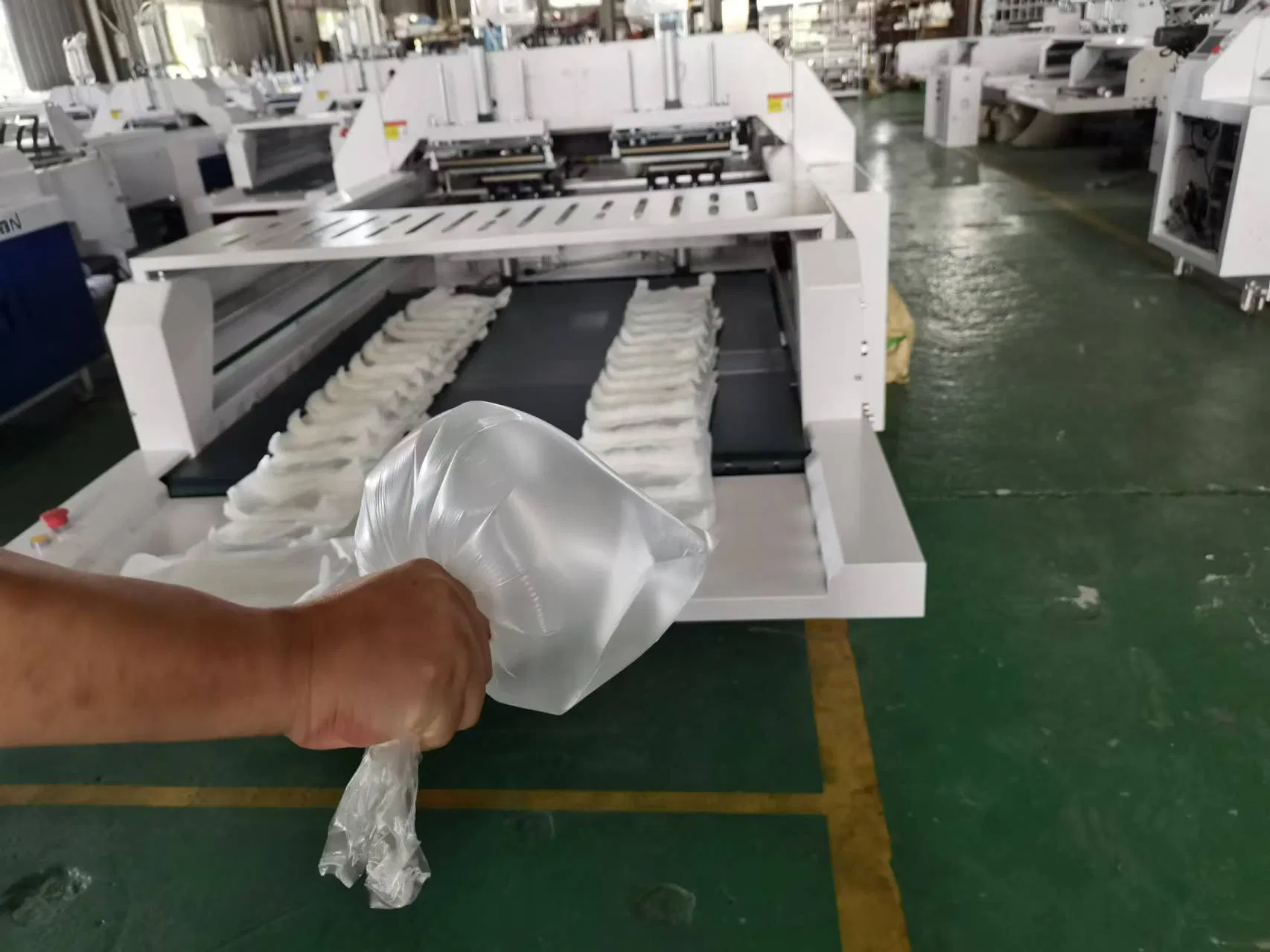 400*2 500*2automatic Máquina de Fazer Sacolas de Polietileno Biodegradáveis para Camisetas de Alta Velocidade