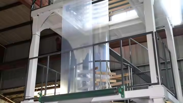 Máquina de Sopro de Filme Multicamadas PE LDPE HDPE com Extrusão Coletiva de Três Camadas