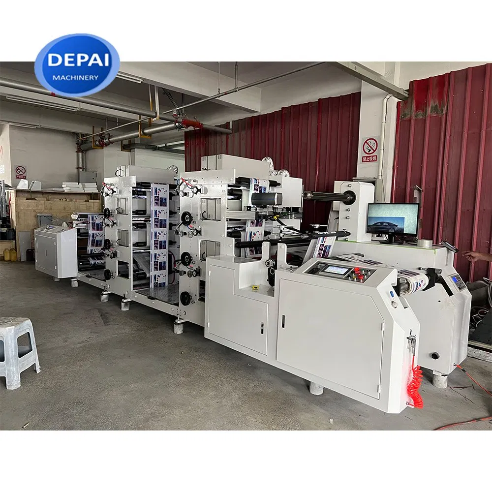 320mm 6 Máquina de Impressão Flexográfica Tipo Etiqueta Empilhada de Cores para Folha de Alumínio