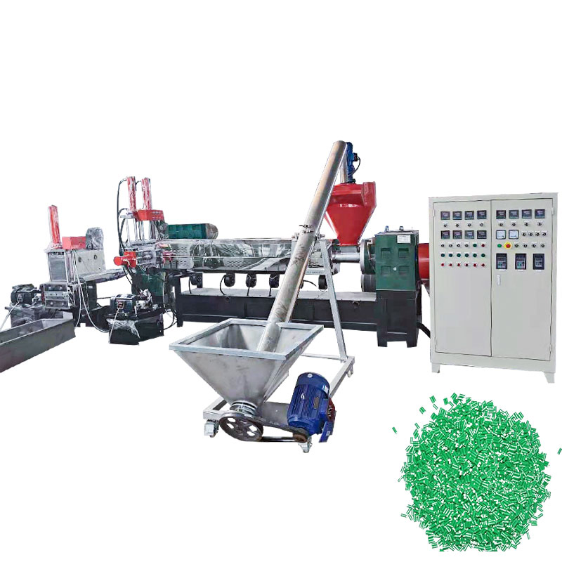 Granulador de Filme de Polietileno com Resfriamento de Água em Duas Etapas para HDPE LDPE/PE/PP Reciclagem de Filme de Plástico Saco de Lixo Máquina de Pelotização de Filme Plástico