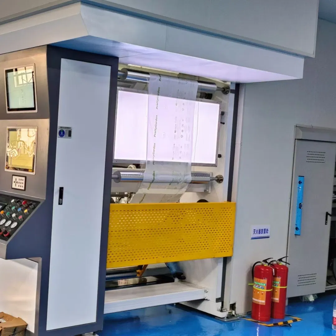 Máquina de Impressão Rotogravura para Etiquetas e Filmes com Motor Servo de Alta Velocidade e Rótulos Coloridos