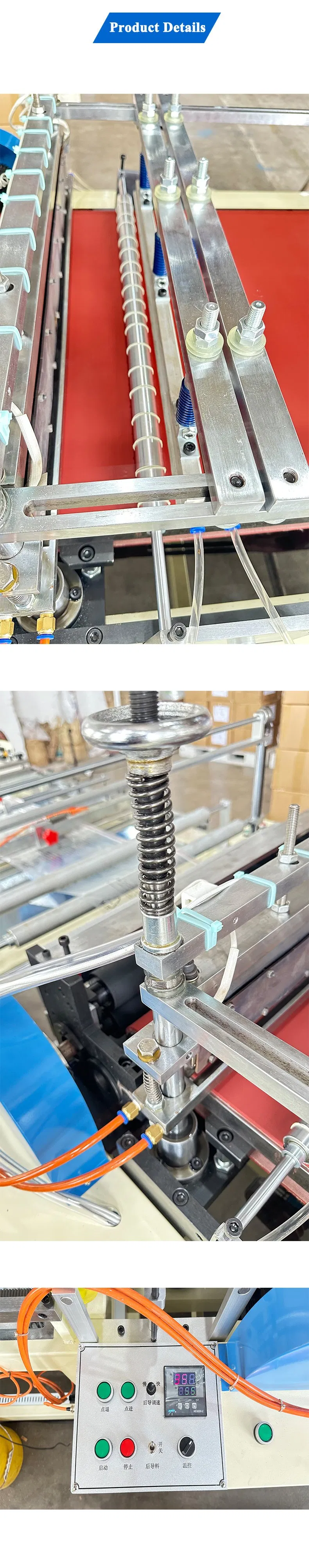 Máquina automática de corte e selagem a quente para sacos com zíper de HDPE e LDPE