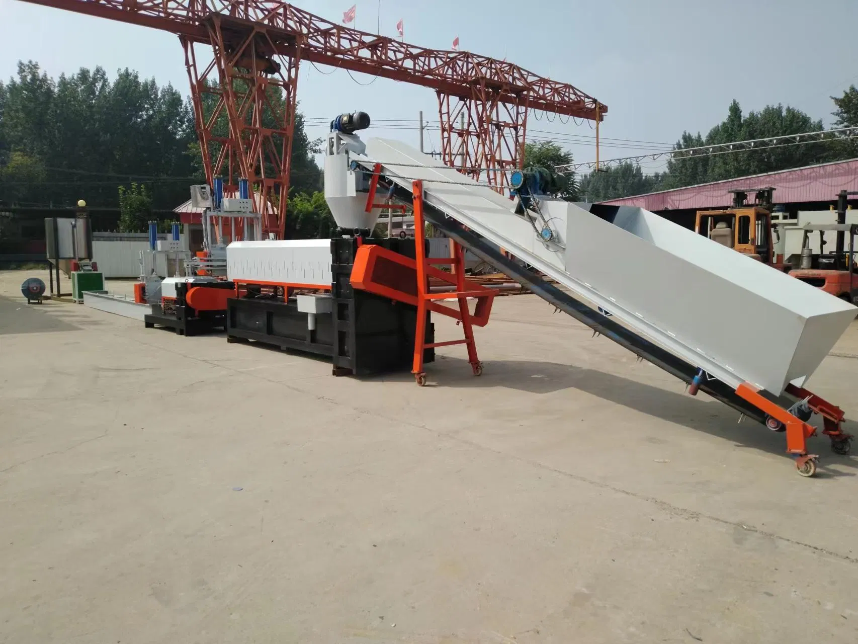 Planta de Granulação de Filme/Saco/Fibra de Plástico PE/PP/HDPE LDPE LLDPE BOPP em Duas Etapas Linha de Granulação Agregação Reciclagem Máquina de Pelotização Compacta