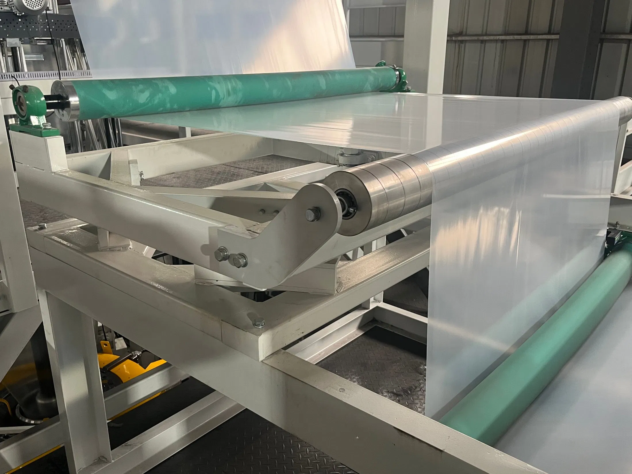 3 Camada ABC ABA Máquina Extrusora de Plástico Polietileno para Estufa Agrícola com Sopragem Automática Total, Máquina de Fabricação de Rolos de Filme de Mulching PE