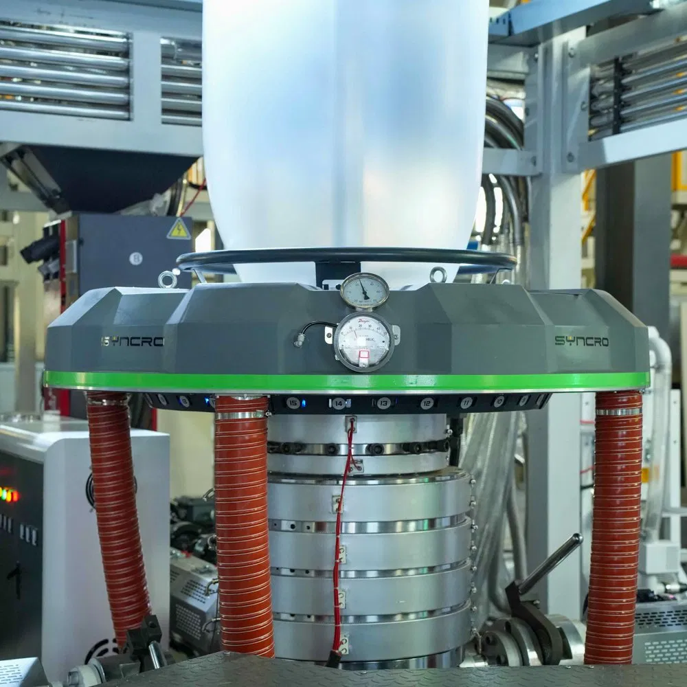 Máquina de Filme de Sopro em PE Multicamadas com Cabeça de Matriz de Parafuso de Alta Velocidade 2400mm