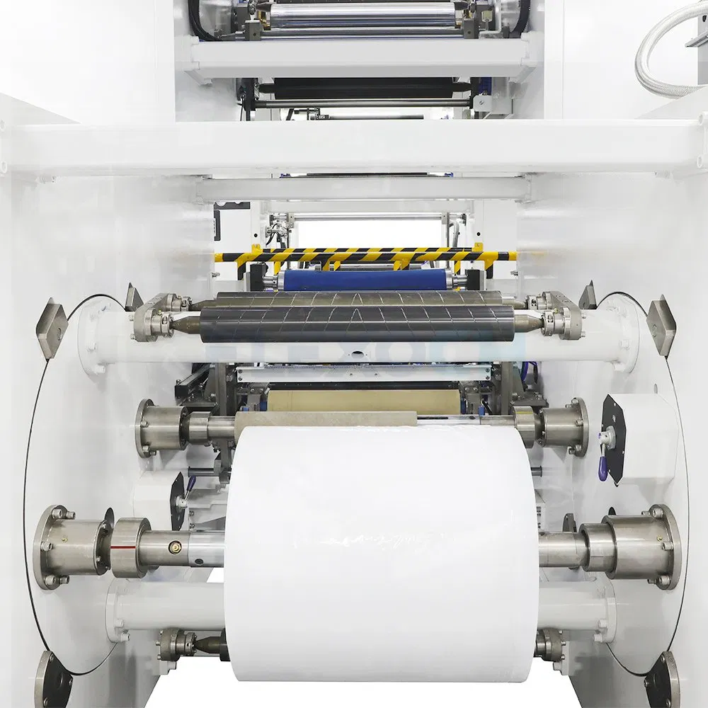 6 8 Cores Filme Plástico Máquina de Impressão Flexográfica Sem Engrenagem Tambor Central