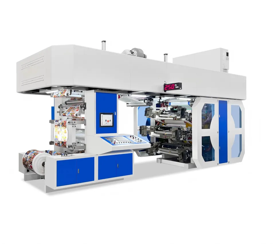 Máquina de impressão flexográfica com CI por satélite