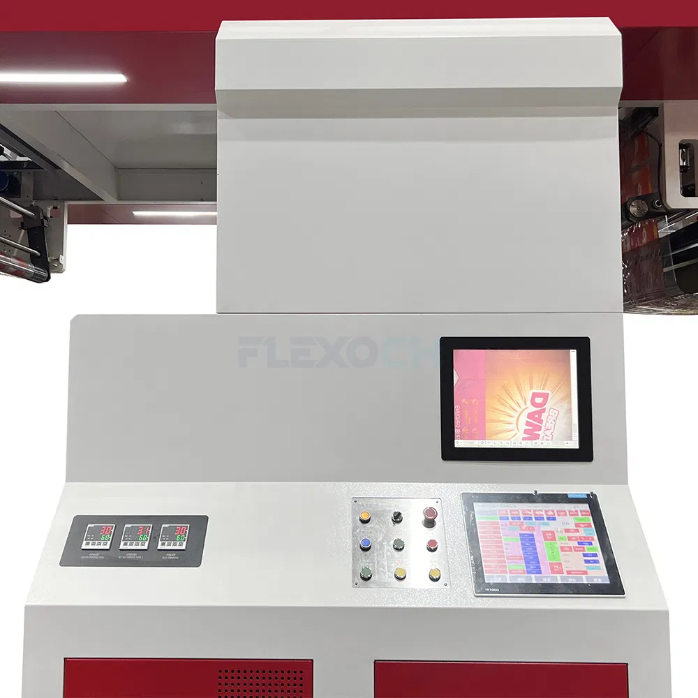Máquina de Impressão Flexográfica para Copos de Papel, Filme Plástico, Sacolas de Nylon, PE e Não Tecido 8 Cor
