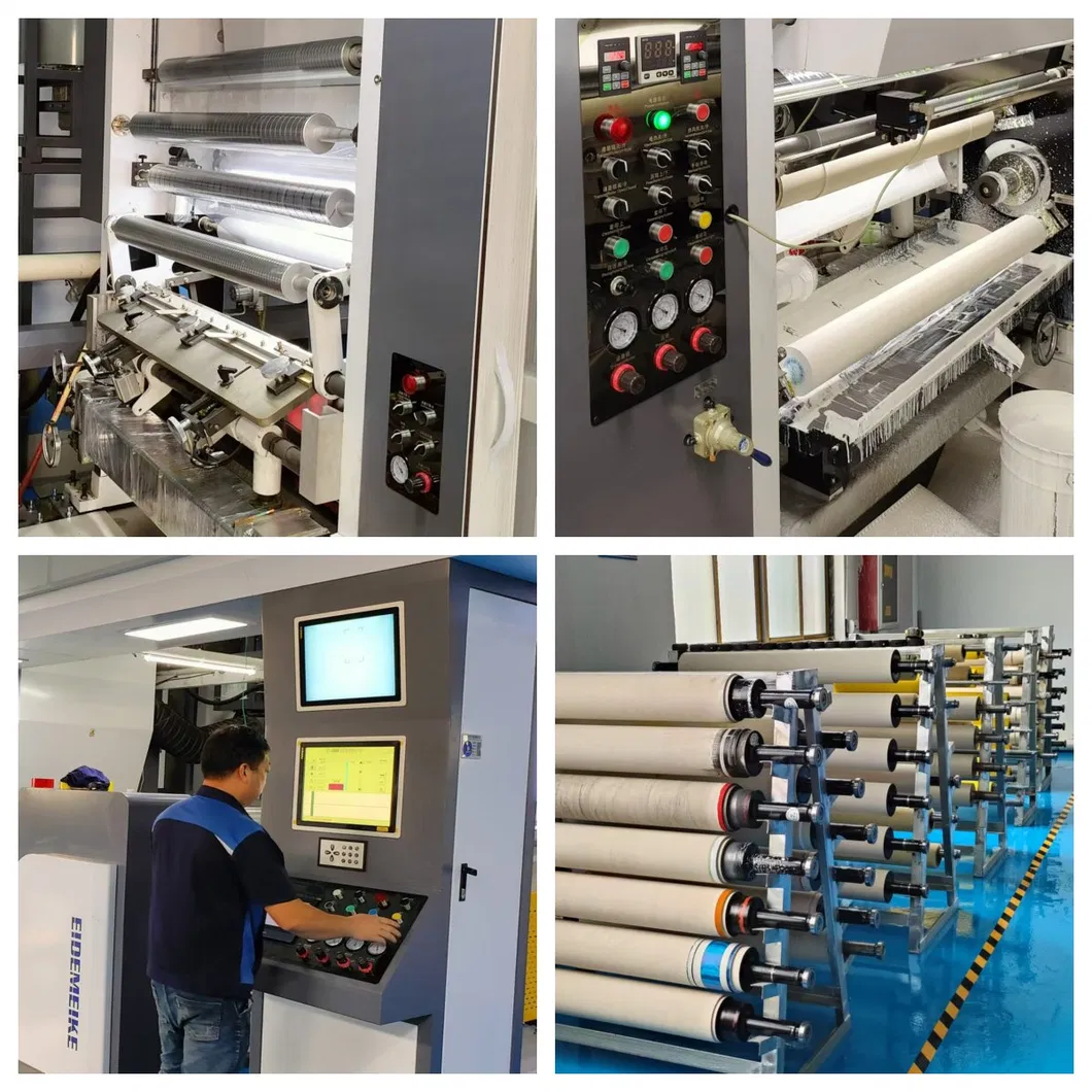 Máquina de Impressão Rotogravura para Etiquetas e Filmes com Motor Servo de Alta Velocidade e Rótulos Coloridos