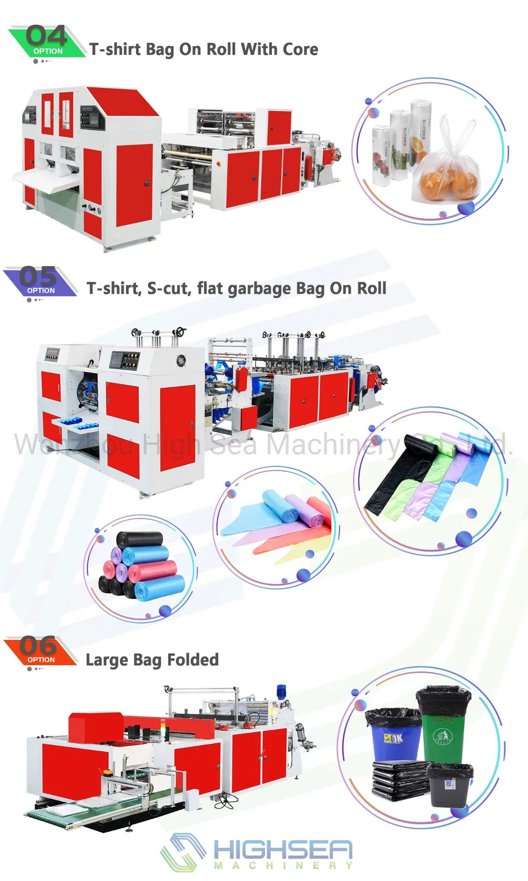 Máquina de Fazer Sacolas de Compras Tipo Camiseta de Plástico Biodegradável em Filme de Sopro de Amido de Milho HDPE LDPE para Embalagem em Supermercados
