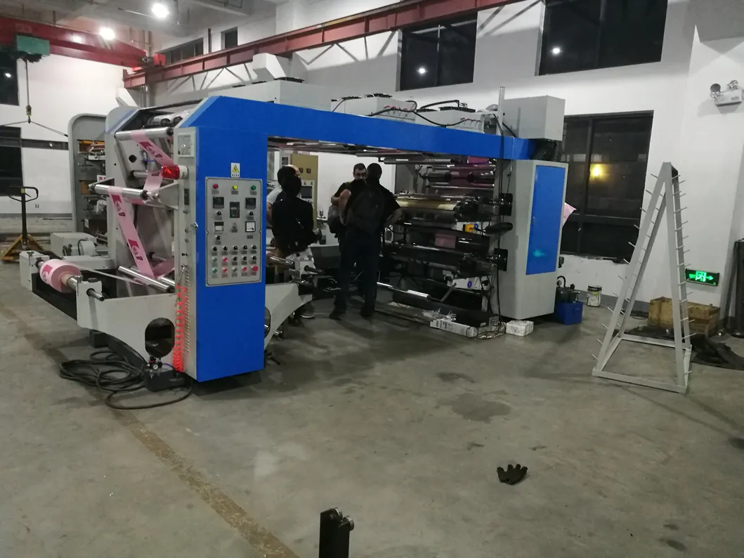 Detalhe da Máquina de Impressão Flexográfica