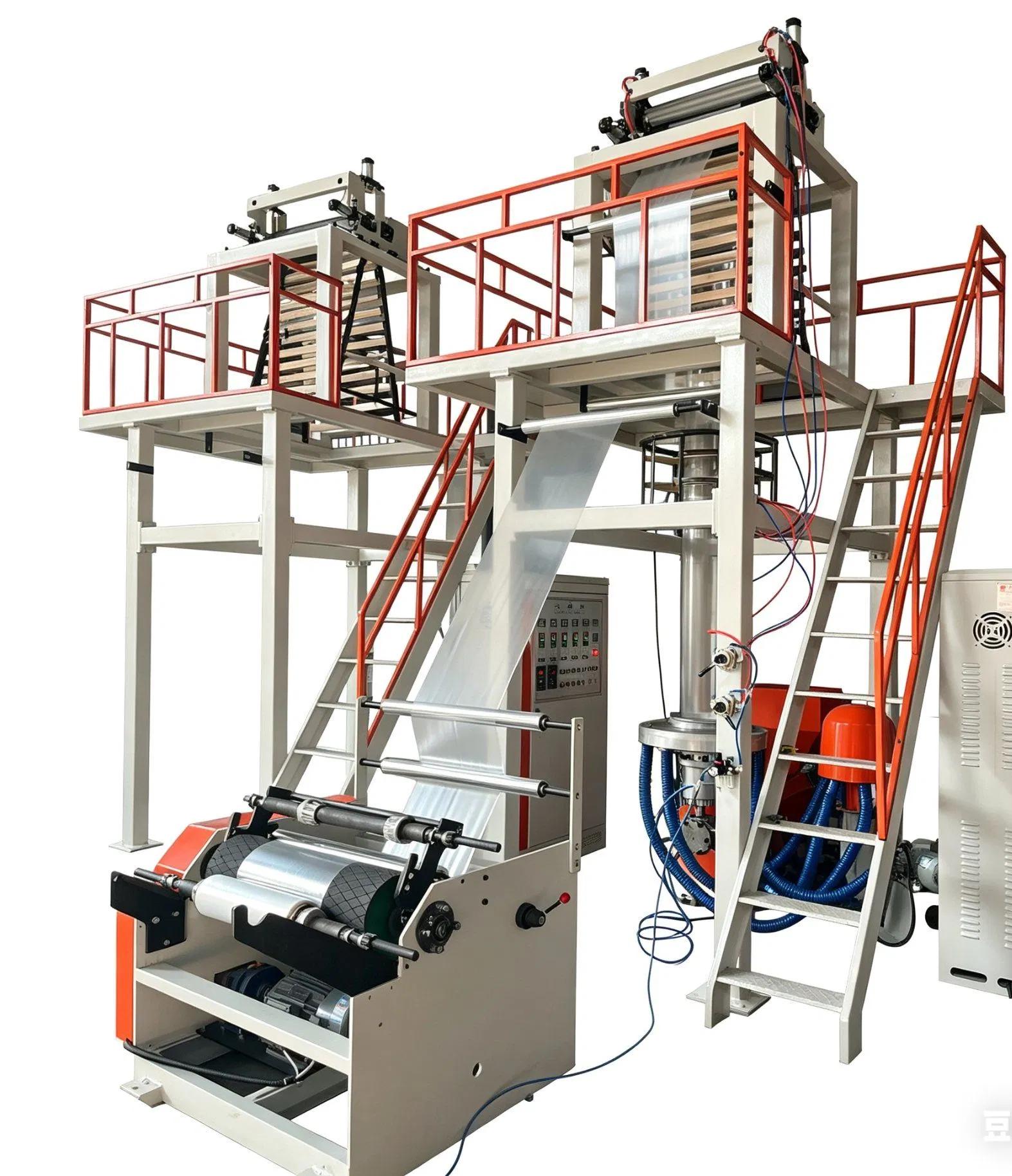 Preço Taiwan Biodegradável PLA Amido de Milho HDPE LDPE LLDPE Filme Plástico Nylon Fabricação Linha de Extrusão Máquina de Produção de Filme Termoencolhível Extrusão Soprado