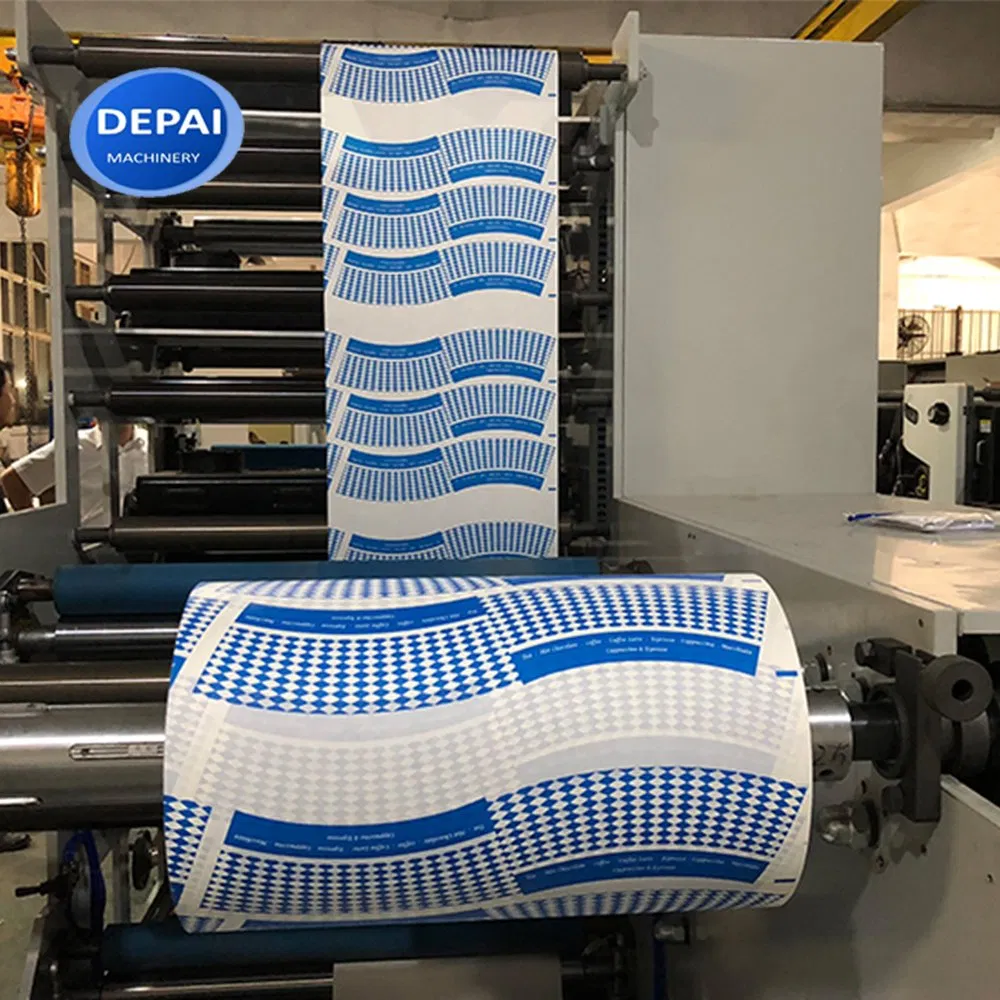 Máquina de Impressão Flexográfica de Alta Qualidade Tipo Empilhado 4 para Copos de Papel Descartáveis