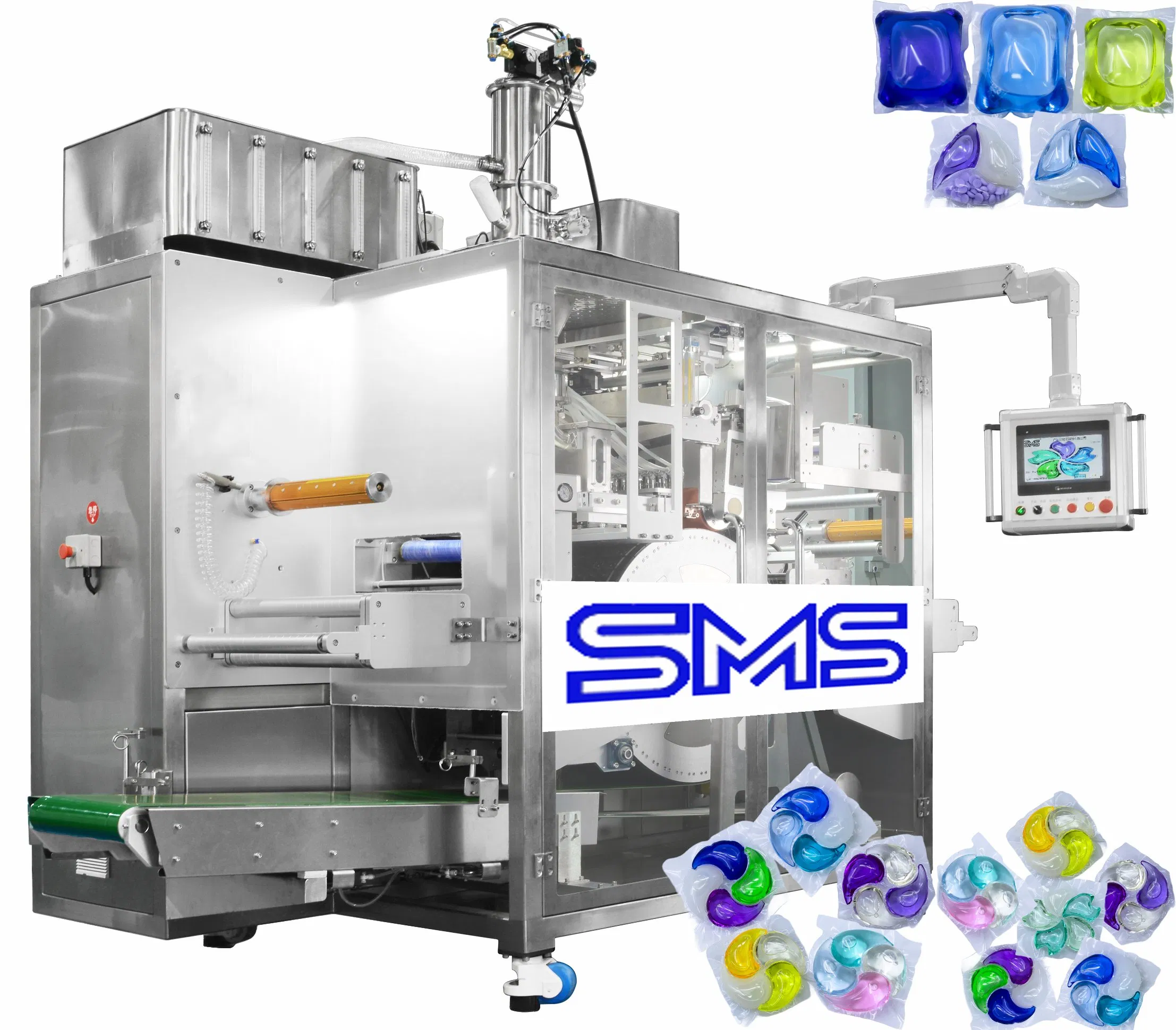 Máquina de Embalagem de Cápsulas de Detergente Automático Sinmens Tudo em Um Filme PVA Embalagem Solúvel em Água Cápsulas de Detergente