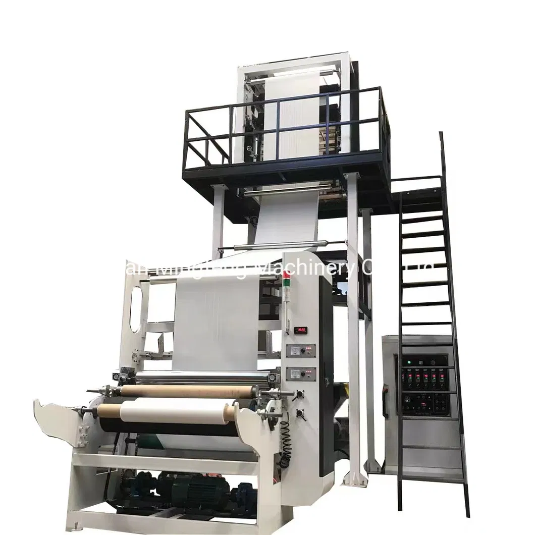 Máquina de Sopro de Filme com Cabeça Rotativa de Alta Velocidade em Monocamada Extrusora Automática para Sacos Plásticos Biodegradáveis de LDPE e Nylon