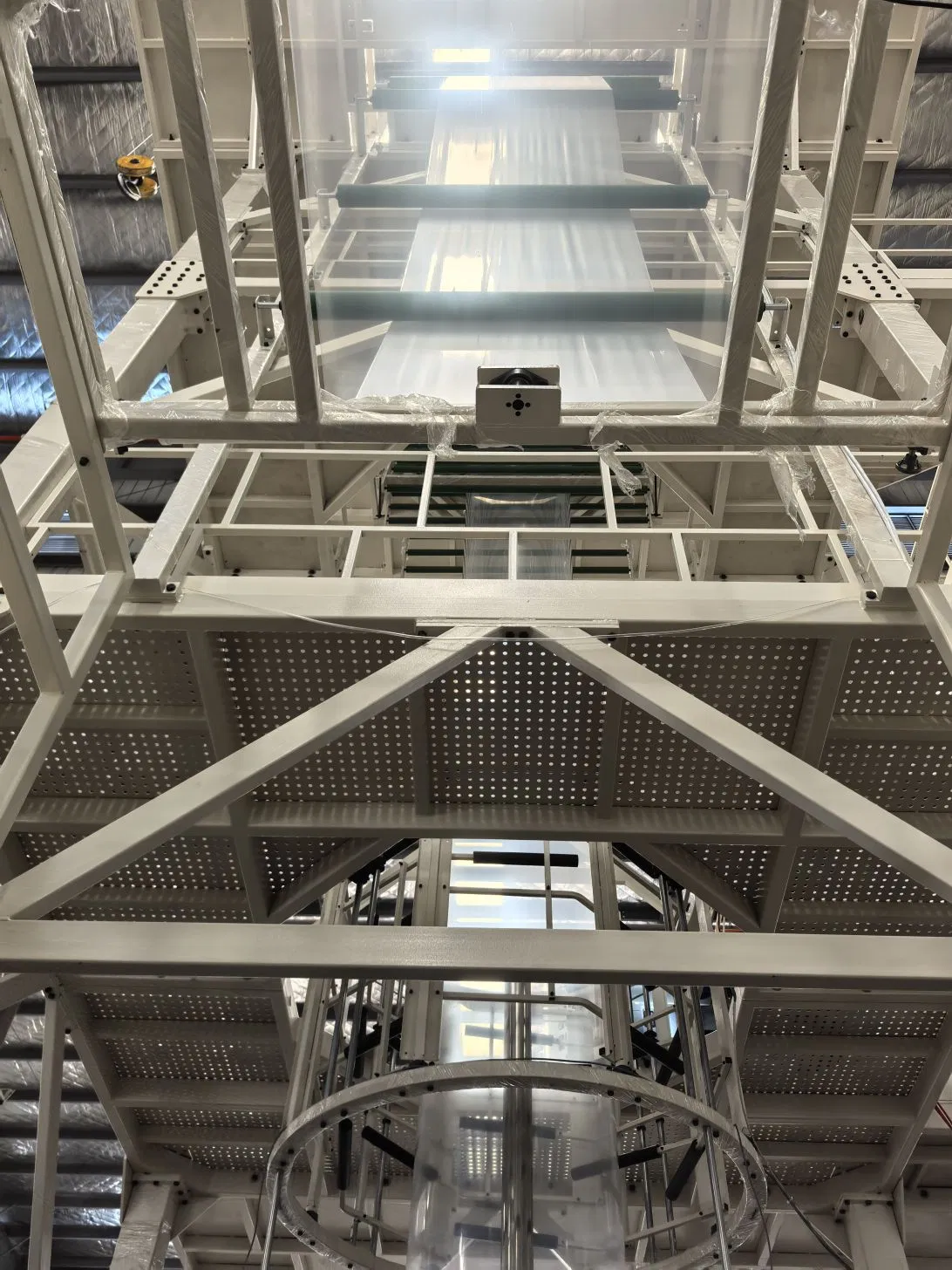 Máquina de Sopro de Filme Multicamadas de HDPE LDPE LLDPE PE Auto Alta Velocidade ABC 3 para Produção de Filme de Embalagem Alimentar