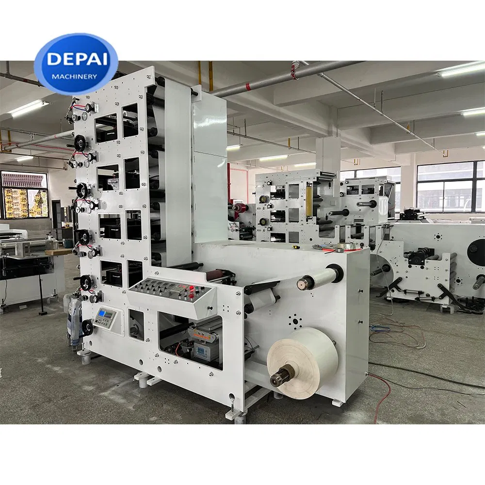 320mm 6 Máquina de Impressão Flexográfica Tipo Etiqueta Empilhada de Cores para Folha de Alumínio