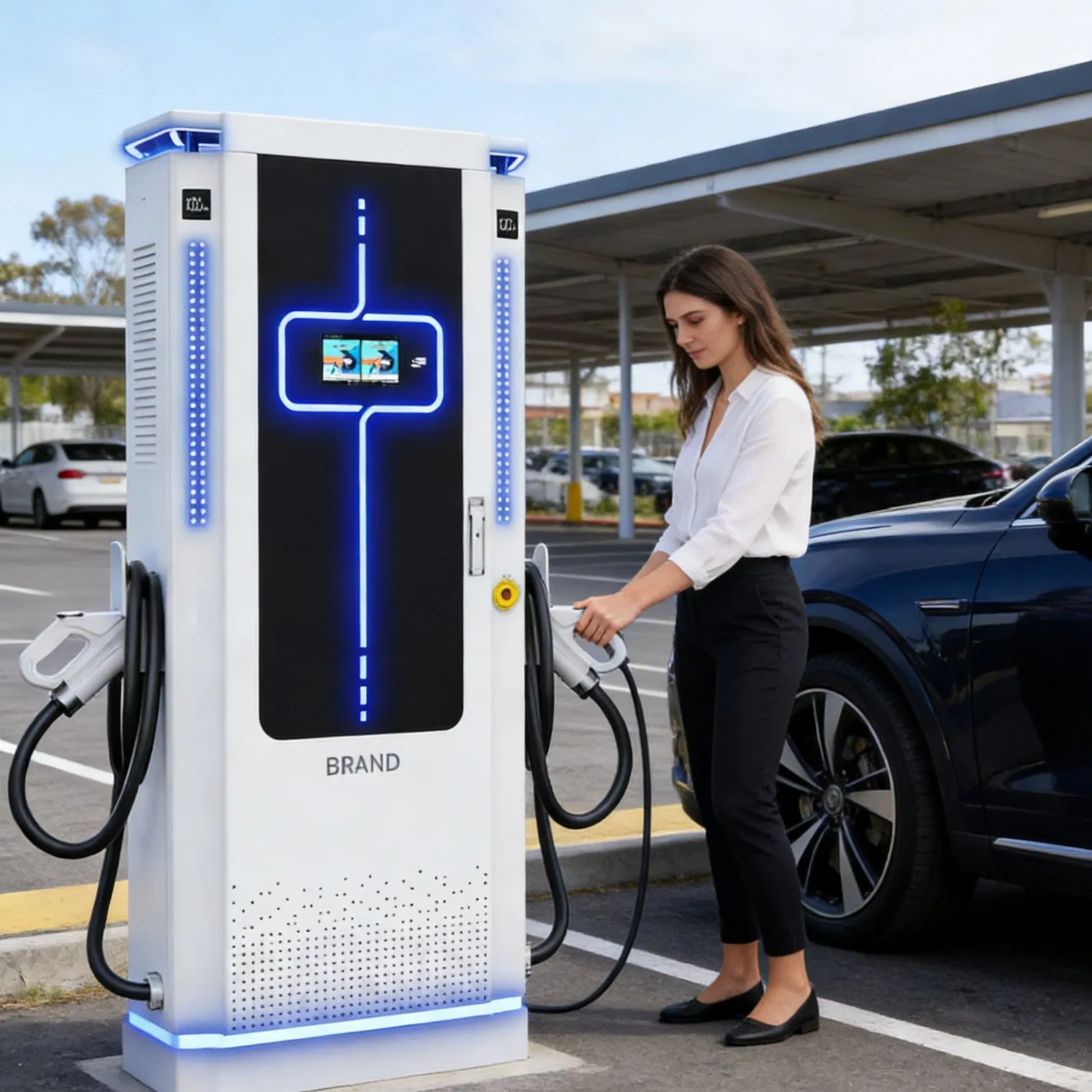Compact EV Charger for Electric Vehicles, 40kw 60kw 80kw 120kw 160kw 180kw EV Charging Station Power Options